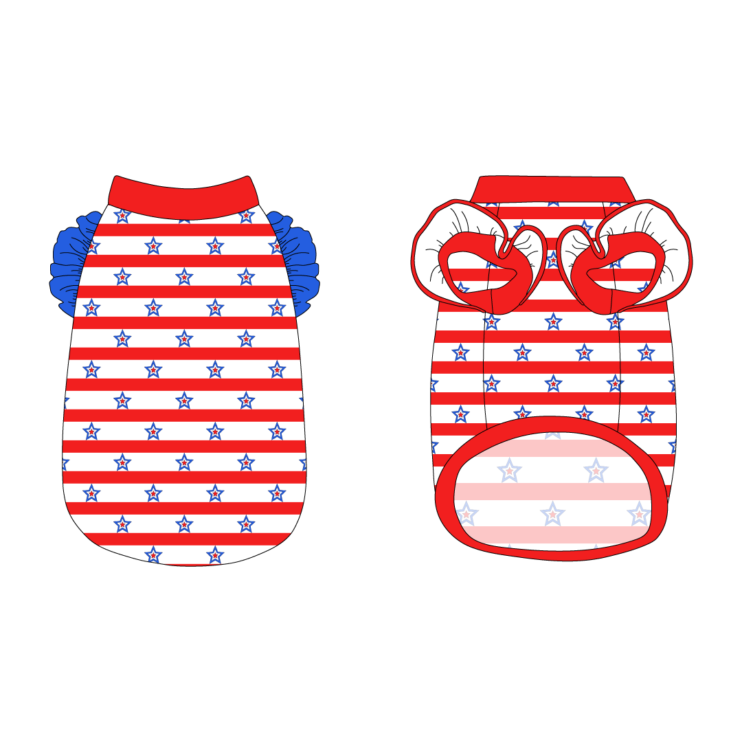 Red, White & BBQ - Stars & Stripes - La Petite Shimmy Tank