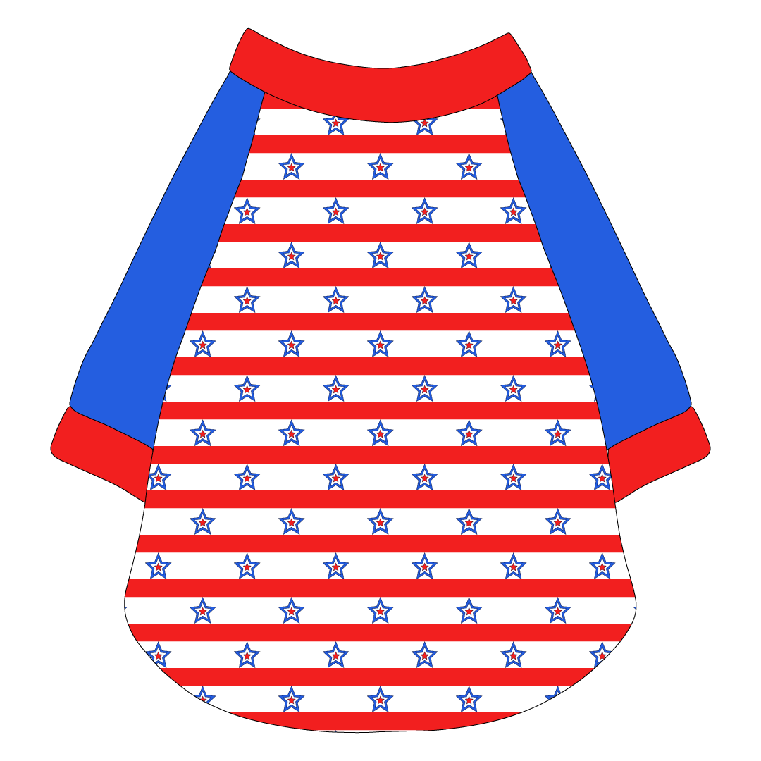 Red, White & BBQ - Stars & Stripes - The Raglan Jersey