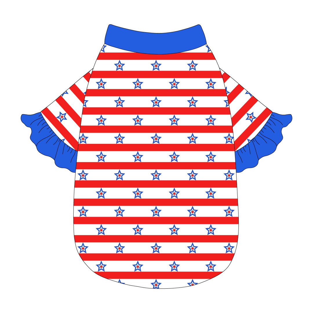 Red, White & BBQ - Stars & Stripes - The Shimmy Edge Tee