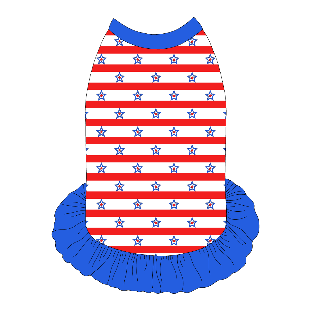 Red, White & BBQ - Stars & Stripes - The Tank With Skirt
