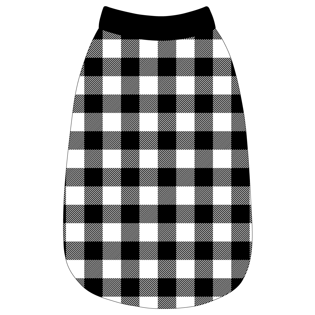 It's Fall Y'all - Buffalo Plaid B/W - The Basic Tank