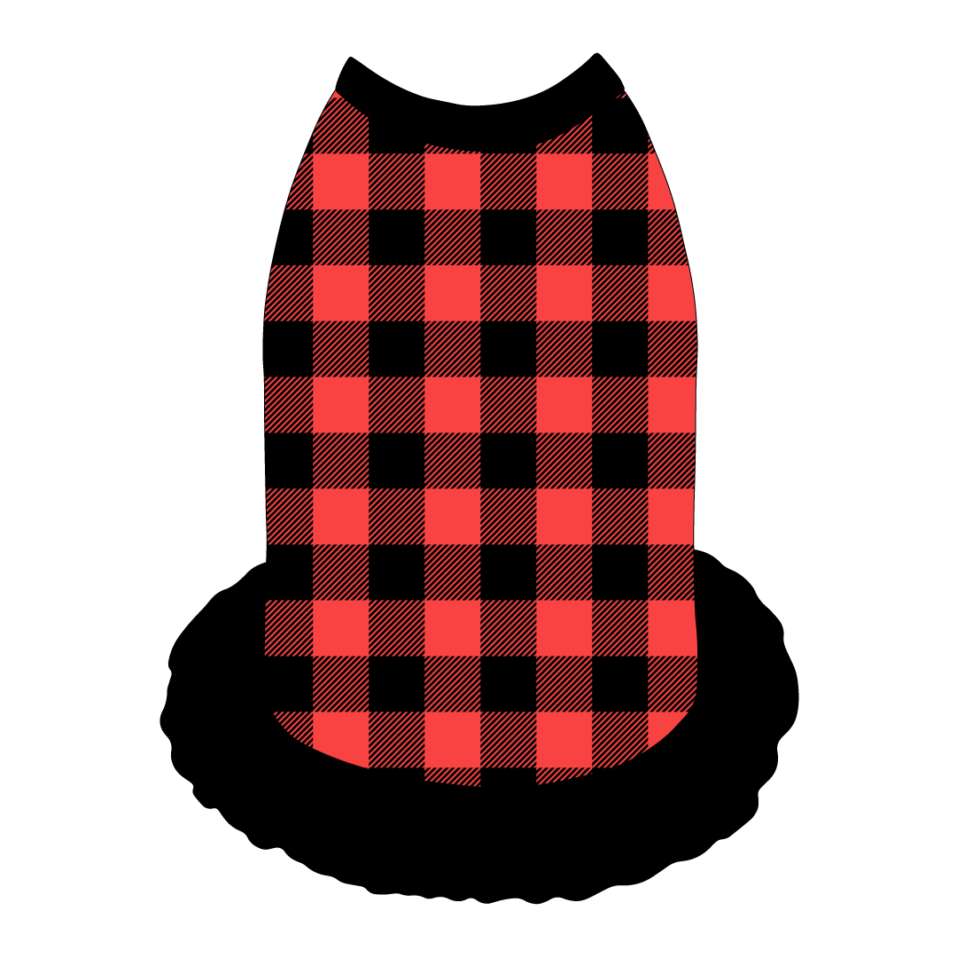 Twas The Night Before Christmas - Buffalo Plaid B/R - The Tank With Skirt