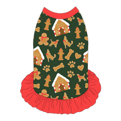 Twas The Night Before Christmas - Dog Gingerbread - The Tank With Skirt