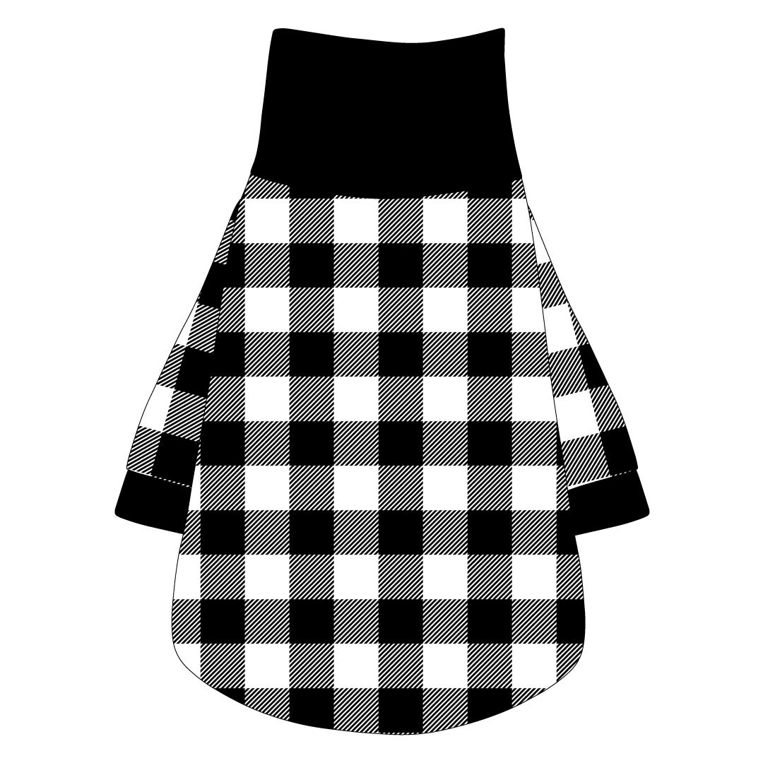 It's Fall Y'all - Buffalo Plaid B/W - The Turtleneck Tee