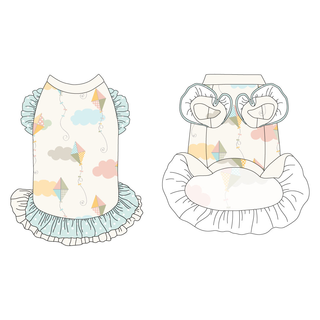 Up And Away - La Petite Shimmy Dress With Double Skirt