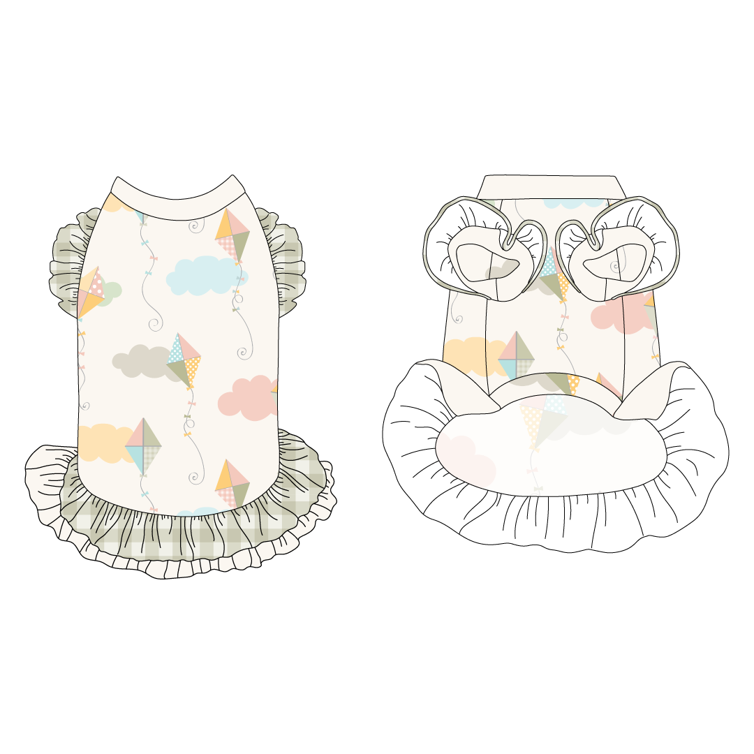 Up And Away - La Petite Shimmy Dress With Double Skirt