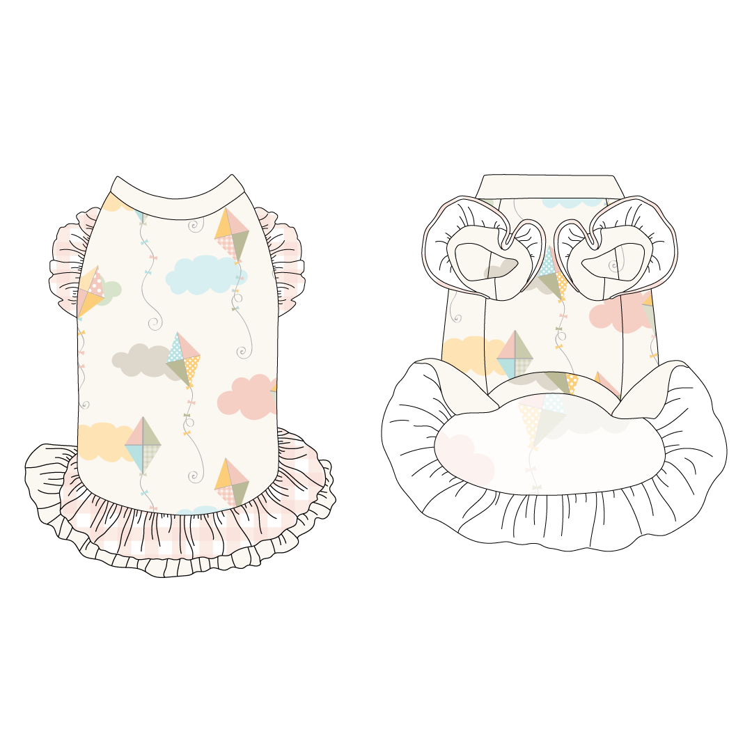 Up And Away - La Petite Shimmy Dress With Double Skirt