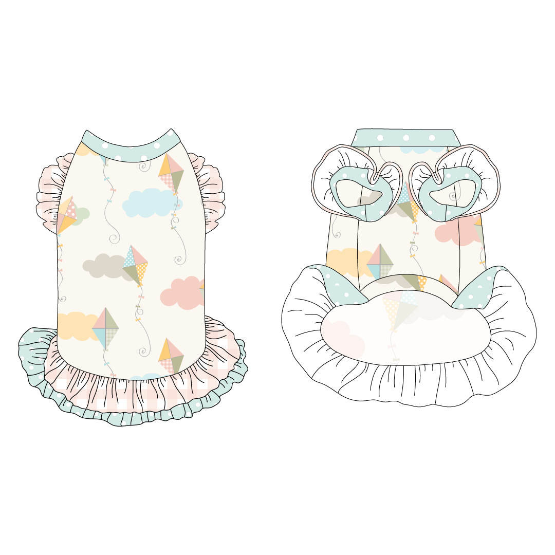 Up And Away - La Petite Shimmy Dress With Double Skirt